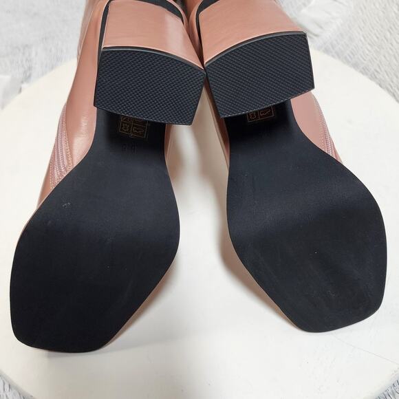 Free People Jeffrey Campbell Taysha Tall Boots Maximal Knee High Square Toe Pink - Picture 11 of 16